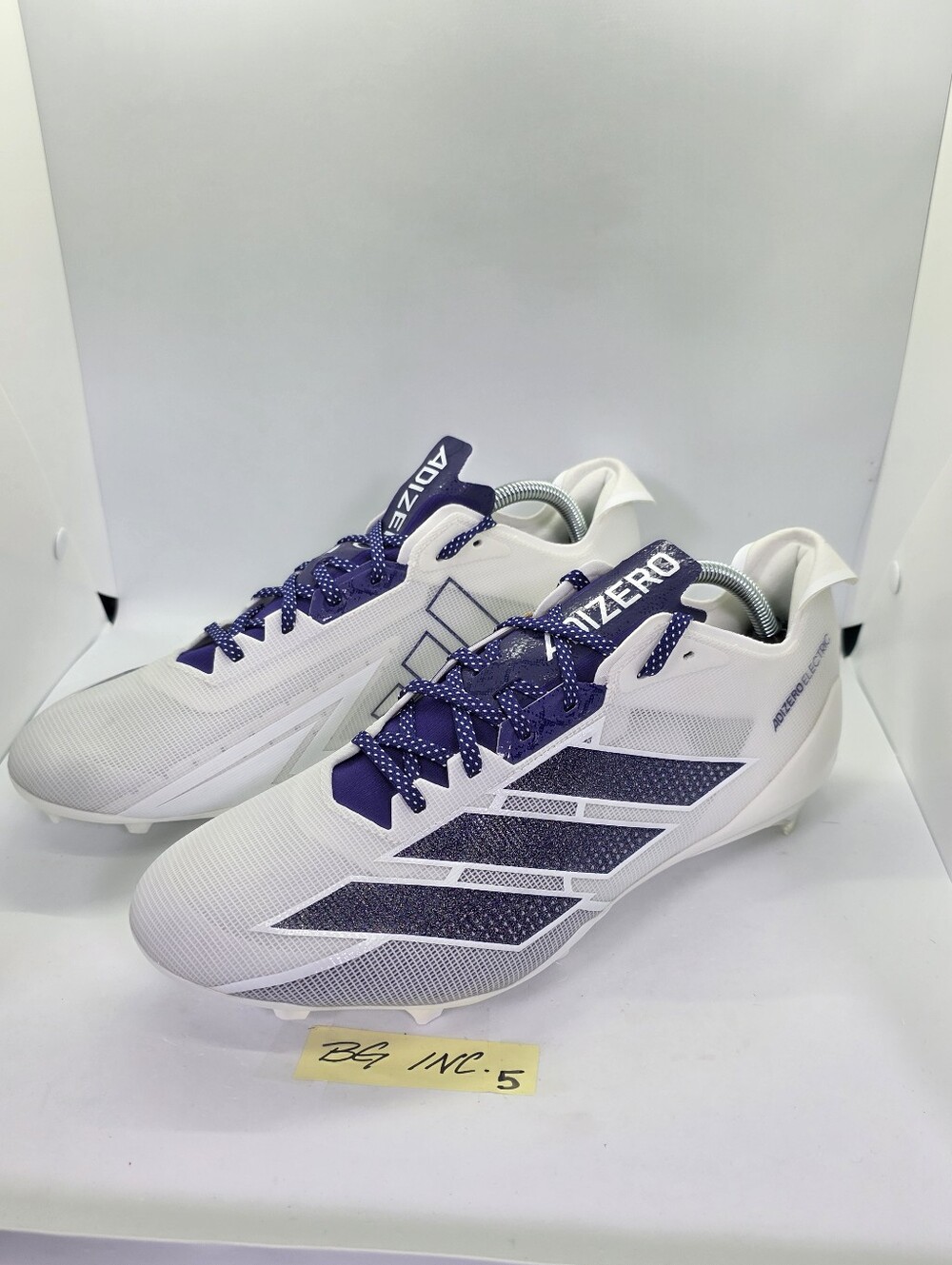 Adidas Adizero Electric II Football Cleats White Purple IE6291 Men's Size 11.5